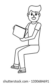 young man cartoon