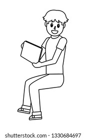 young man cartoon
