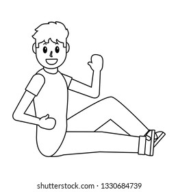 young man cartoon