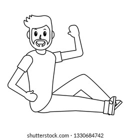 young man cartoon