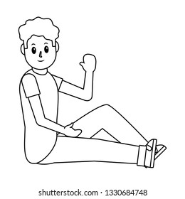 young man cartoon