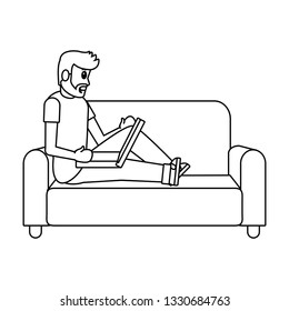 young man cartoon