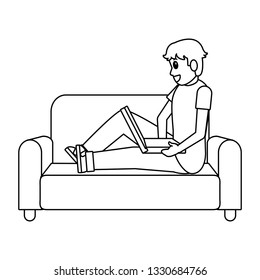 young man cartoon