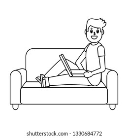 young man cartoon