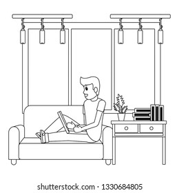 young man cartoon