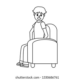 young man cartoon