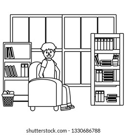 young man cartoon