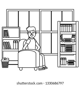 young man cartoon