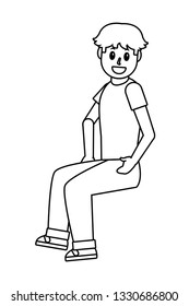young man cartoon