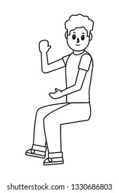 young man cartoon