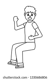 young man cartoon