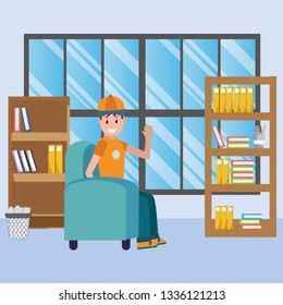 young man cartoon