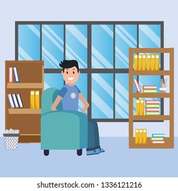 young man cartoon