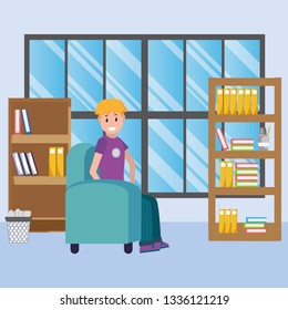 young man cartoon