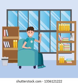 young man cartoon