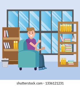 young man cartoon