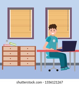 young man cartoon