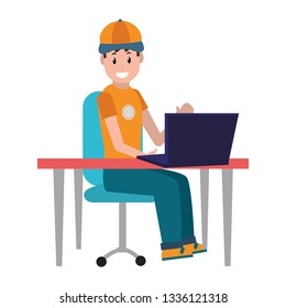 young man cartoon