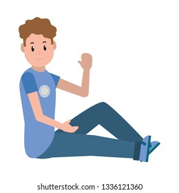 young man cartoon