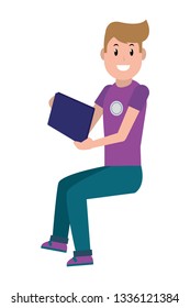 young man cartoon