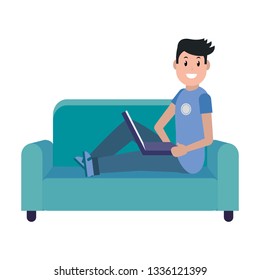 young man cartoon