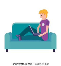 young man cartoon