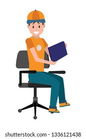 young man cartoon