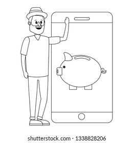 young man cartoon