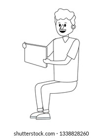 young man cartoon