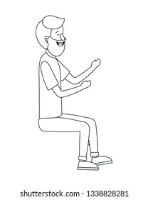 young man cartoon