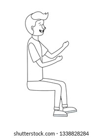 young man cartoon
