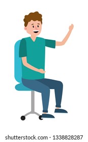 young man cartoon