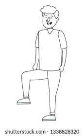 young man cartoon