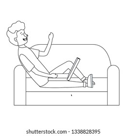 young man cartoon