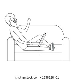young man cartoon