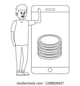 young man cartoon
