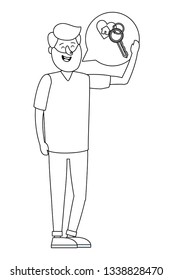 young man cartoon