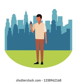 young man cartoon