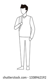 young man cartoon