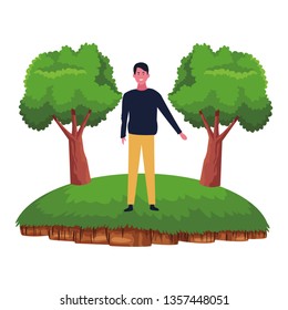 Young man cartoon