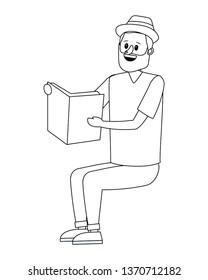 young man cartoon