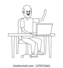 young man cartoon