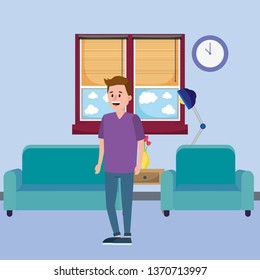young man cartoon