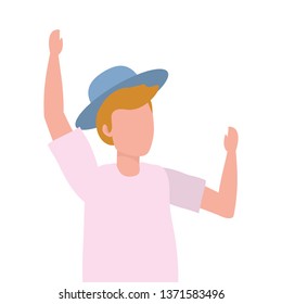 young man cartoon