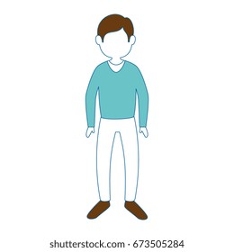 Young man cartoon