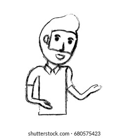 Young man cartoon