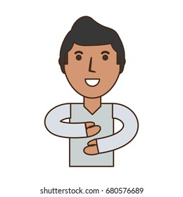 Young man cartoon
