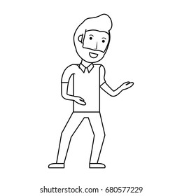 Young man cartoon