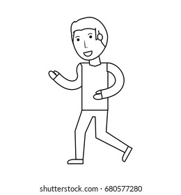 Young man cartoon