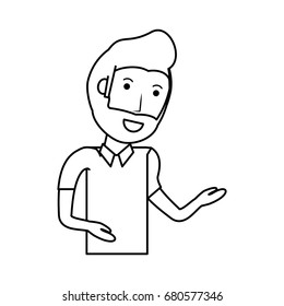 Young man cartoon
